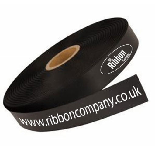 Black Logo Printed Ribbon - The Ribbon Company