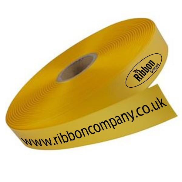 Yellow Logo printed ribbon