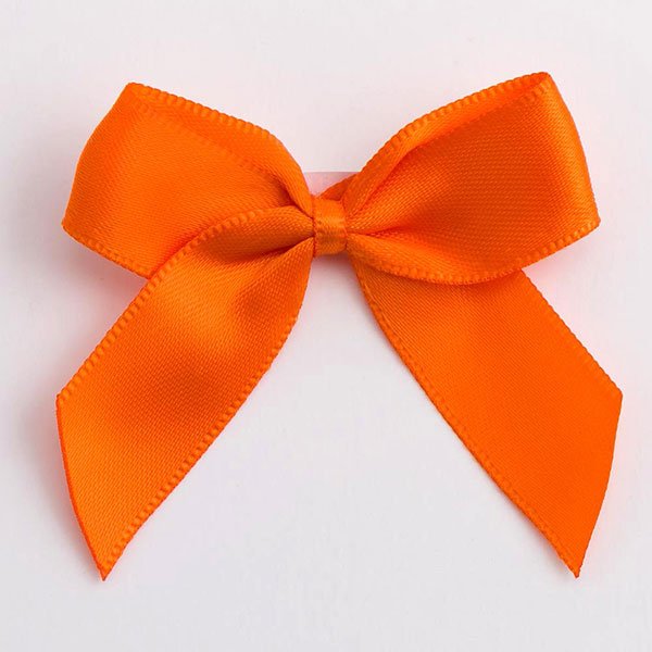 5cm Satin Bow Orange