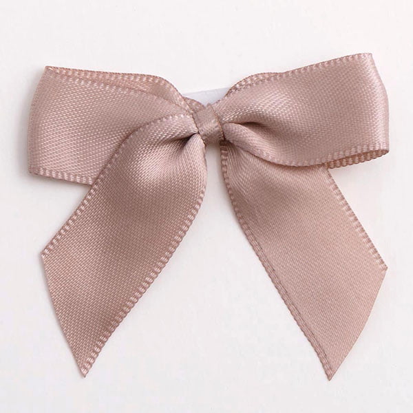 5cm Satin Bow Taupe