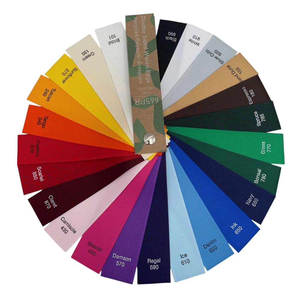 Grosgrain swatch card