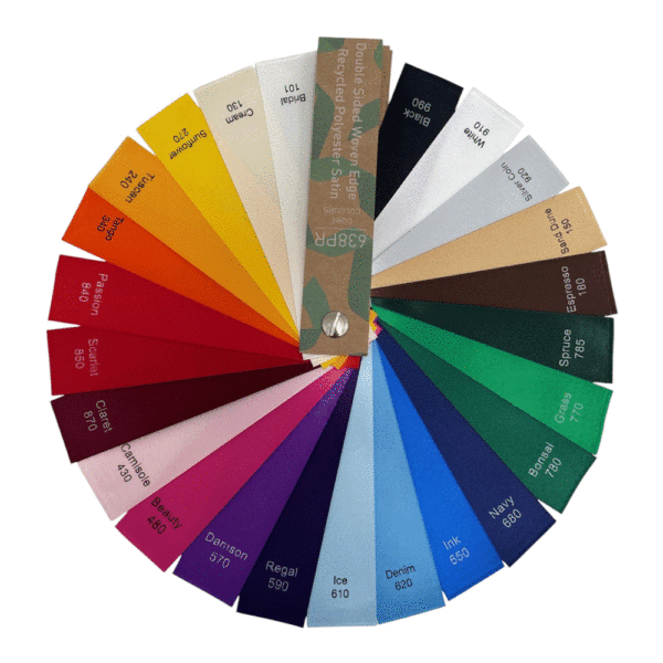 satin swatch card