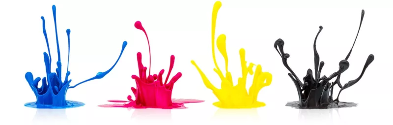 ribbon colour printing splash