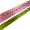 Pretty Pink Ribbon with Magenta Pink logo and Lime Green Ribbon with Navy logo.