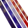 Mix of Ribbon Colours with Metallic Gold logo.
