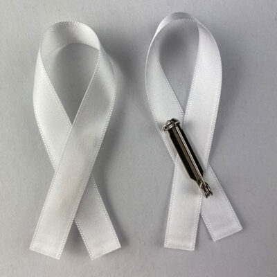 White Ribbos White Awareness Ribbons - The Ribbon Company