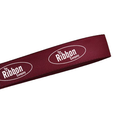 Branded Grosgrain Screen Printed Ribbon Claret Code 870