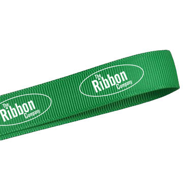 Branded Grosgrain Screen Printed Ribbon Grass Code 770