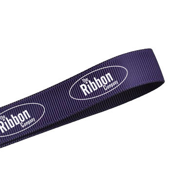 Branded Grosgrain Screen Printed Ribbon Regal Purple Code 590