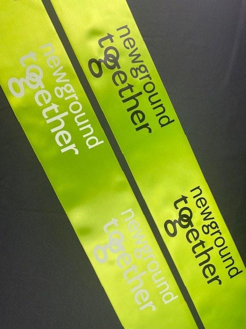 Lime Green with White and Black